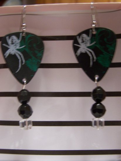 Spider print picks GUITAR PICK EARRINGS!