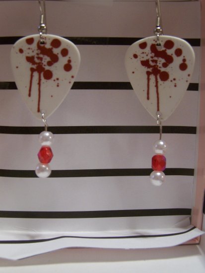 Paintball splatter picks GUITAR PICK EARRINGS!