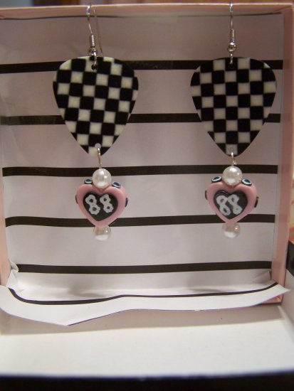 Dale Earnhardt Jr picks GUITAR PICK EARRINGS!
