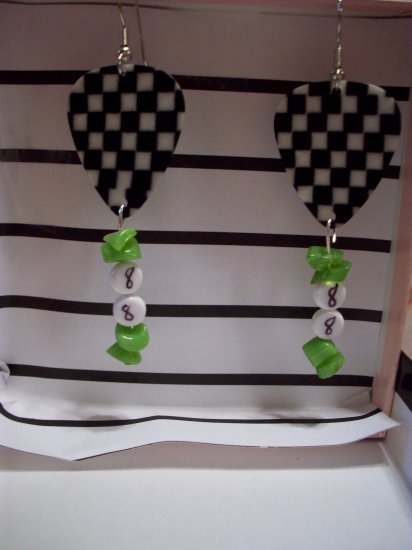Dale Earnhardt jr picks 2 GUITAR PICK EARRINGS!
