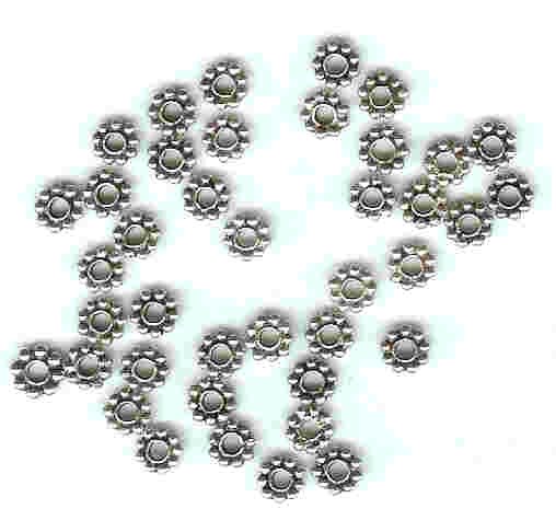 25 - 6MM Sterling Silver Rondells
