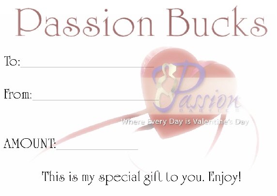 Passion Bucks (12/$5.00)