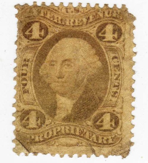USA SCOTTS R22-U S REVENUE-4 CENT PROPRIETARY-ID#550