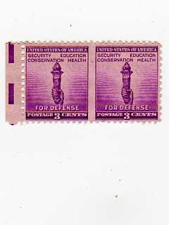 SCOTT 901 ERROR-3 CENT TORCH-HORIZONTAL PAIR--#561