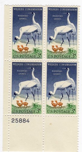 SCOTTS #1098 PLATE BLOCK-WILDLIFE CONSERVATION-US STAMPS
