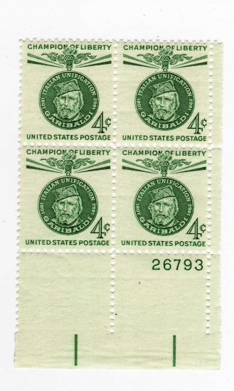 USA SCOTT# 1168 CHAMPION OF LIBERTY PLATE BLOCK-U S STAMP