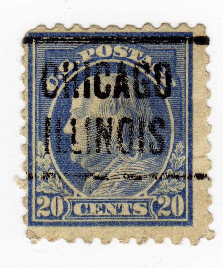 BEN FRANKLIN USA USED 20 CENT, SCOTT #476-PRE CANCLED lot #93
