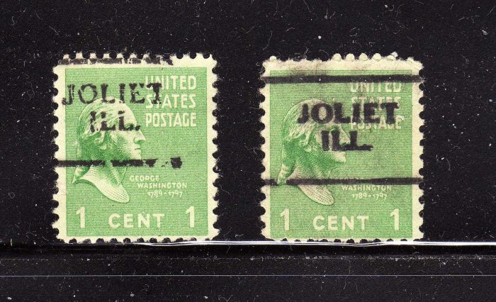 USA SCOTT# 804 1 CENT USED STAMPS, G. WASHINGTON-PRE CANCELED -JOLIET, ILL LOT #201