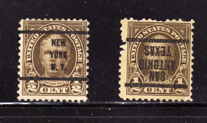 USA SCOTT# 551 PRECANCEL ERROR, (LOT# 215)