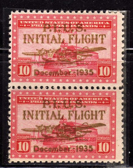 SCOTT# C52-PHILIPPINES CHINA CLIPPER VERTICAL PAIR(LOT#228)