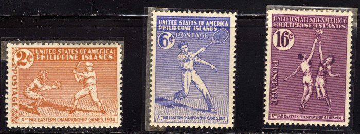 SCOTT# 380, 381, 382, PHILIPPINE STAMP SET (LOT#240)
