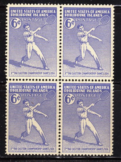 SCOTT# 381, PHILIPPINE STAMPS, BLOCK OF 4 (LOT#242)