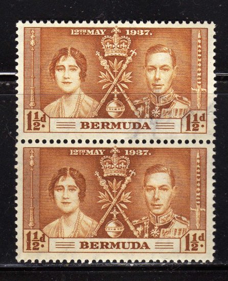 SC0TT# 116 BERMUDA, KING GEORGE Vl CORONATION ISSUE