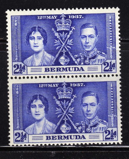 SC0TT# 117 BERMUDA, KING GEORGE Vl CORONATION ISSUE