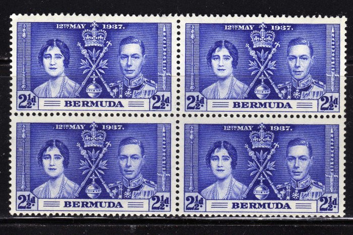 SC0TT# 117 BERMUDA, KING GEORGE Vl CORONATION ISSUE
