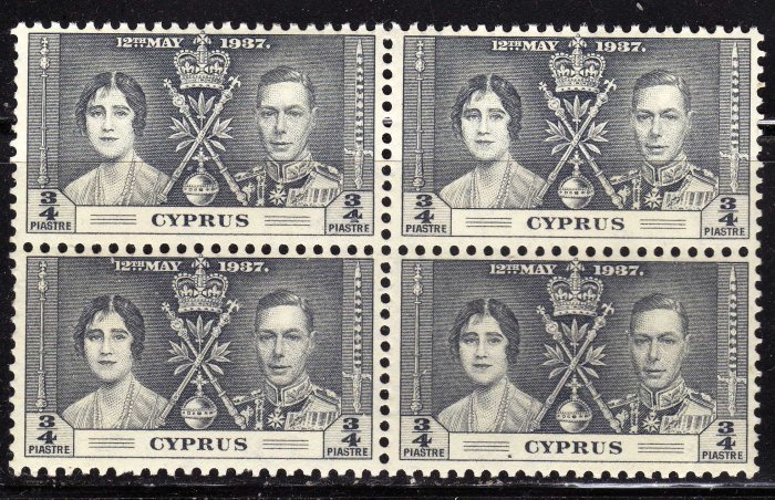 SC0TT# 140, CYPRUS STAMPS KING GEORGE Vl CORONATION ISSUE
