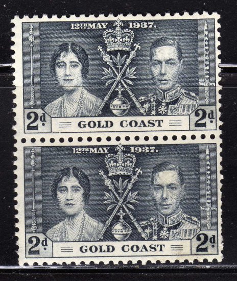 SC0TT# 113 GOLD COAST STAMPS KING GEORGE Vl CORONATION ISSUE