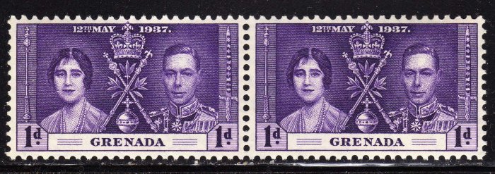 SC0TT# 128, GRENADA STAMPS KING GEORGE Vl CORONATION ISSUE
