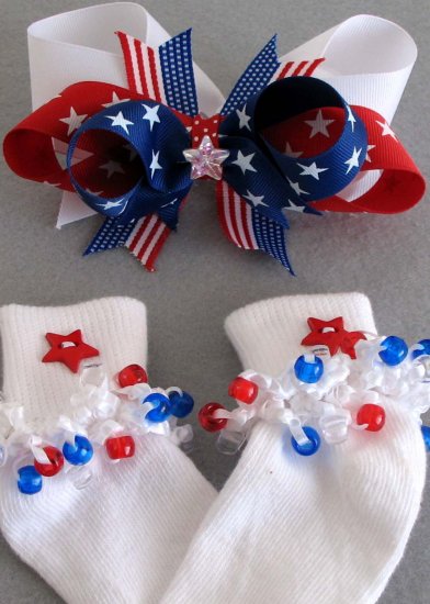 American Spirit Socks and Boutique Bow