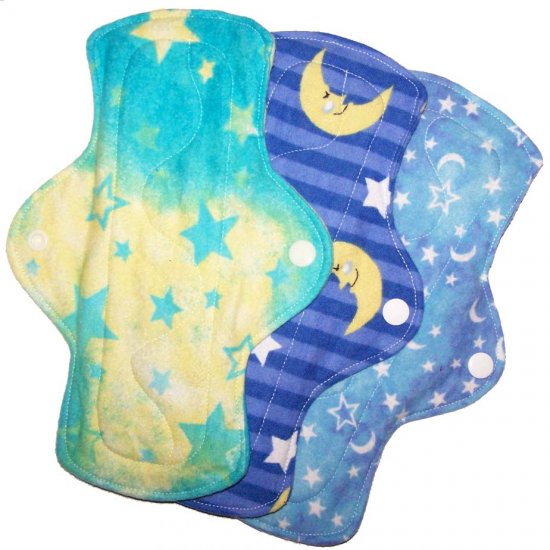Regular Cloth Menstrual Pads Set of 3 Celestial