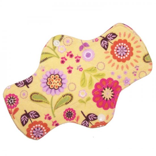 Cloth Pantyliner 9" Yellow Floral