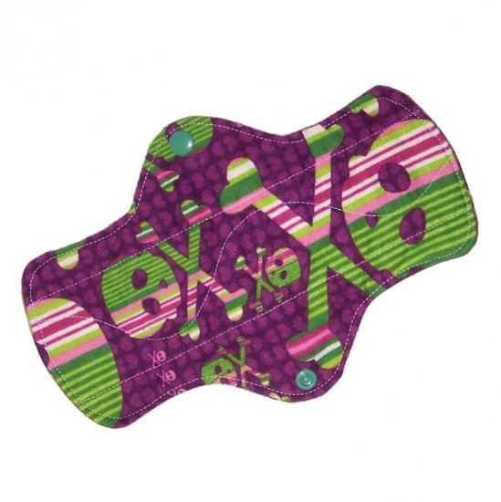 Cloth Pantyliner 9" Grape Skulls