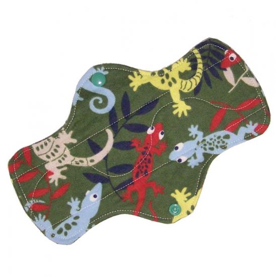Cloth Pantyliner 9" Jungle Geckos