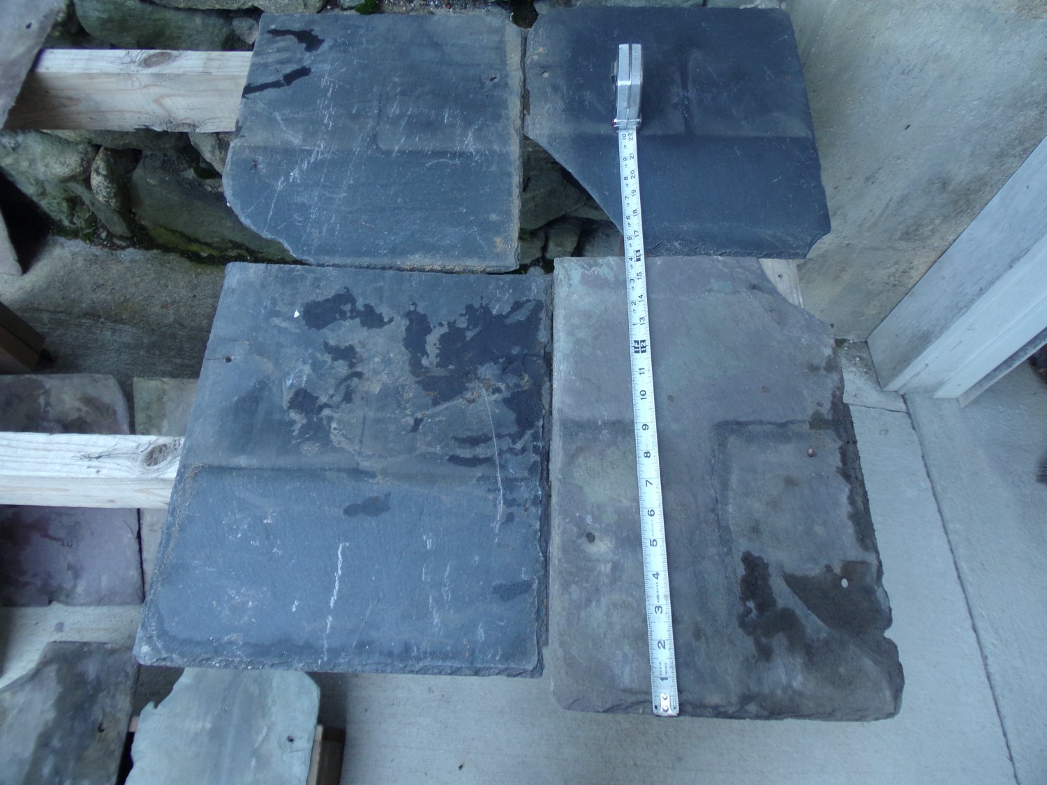 Vintage Box Of Roof Slate For Repurpose