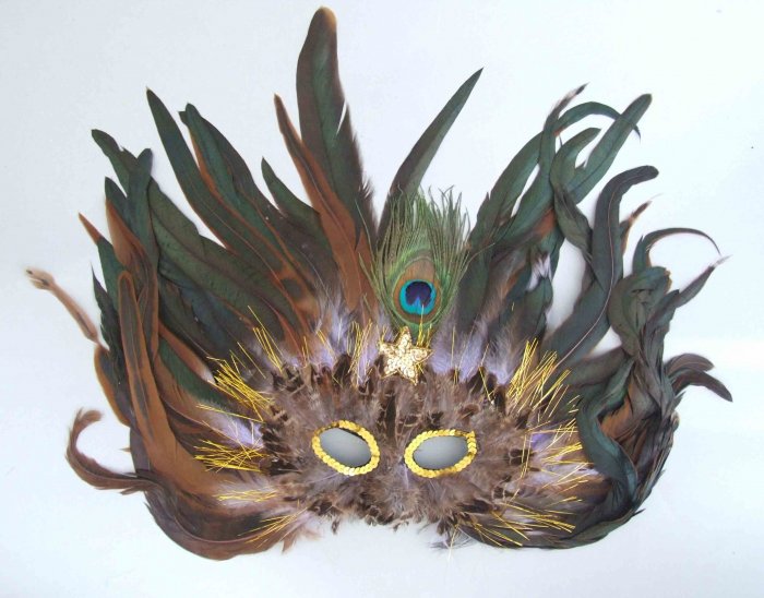 Star is Born Feather Costume Masquerade Mask