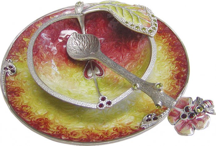Varigated Apple Honey Dish
