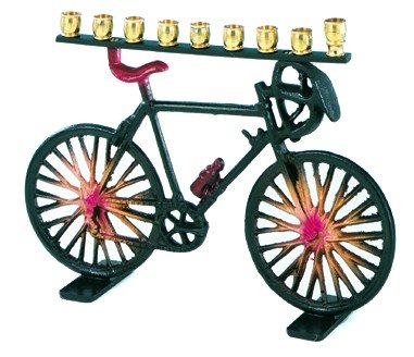 Old-School Bicycle Menorah