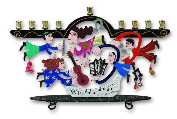 Designer Musicians Menorah by Karen Rossi