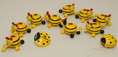 Adorable Bumble Bee Menorah, Dreidel and Yoyo