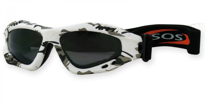 Desert Shield - Snow Camouflage w/2.00MM Polycarbonate Smoke-Anti Fog Lenses