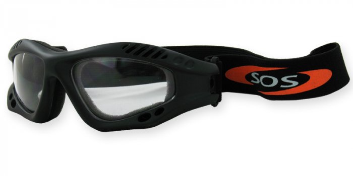 Desert Shield - Matte Black w/2.00MM Polycarbonate Clear-Anti Fog Lenses