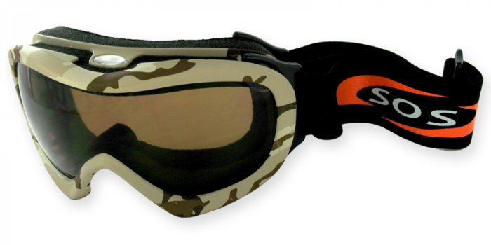 Desert Storm - Sand Camouflage/2.00MM Polycarbonate Brown-Anti Fog Lenses