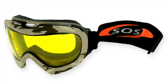 Desert Storm - Sand Camouflage/2.00MM Polycarbonate Yellow-Anti Fog Lenses