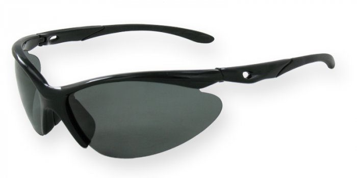 West Beach - Shiny Black w/Smoke TAC Polarized Lenses