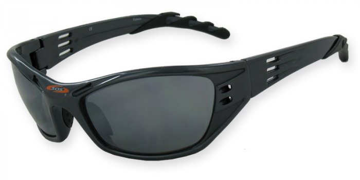 Hurricane -Gunmetal w/PC Decenter Flash Mirror Green/Gray Lenses