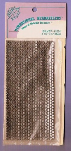 Vintage metallic metal sequin fabric piece MOC