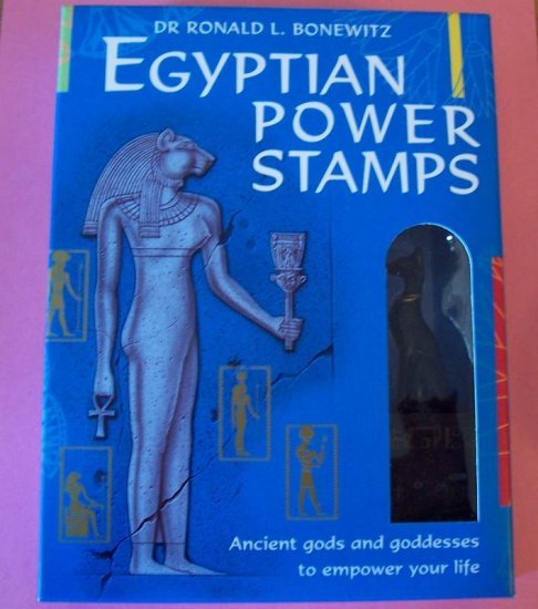 12 Egyptian theme rubber stamps with cat mount MIP with booklet