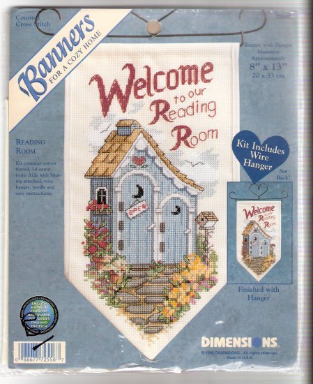 Counted cross stitch Outhouse banner pretty outhouse kit