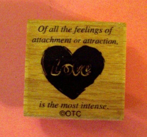 Vintage design LOVE mounted rubber stamp