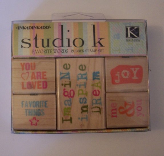 Studio K rubber stamp set Favorite Words MIP