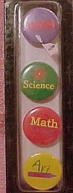 Metal school theme button embellishments