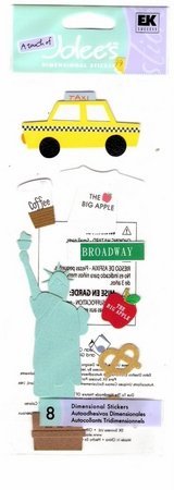 Jolees New York stickers for scrapbook greeting card altered art crafts
