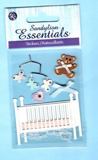 3D baby nursery embellishments stickers for scrapbook greeting card altered art crafts