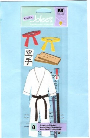 Jolees karate sticker embellishments for scrapbook greeting card altered art crafts