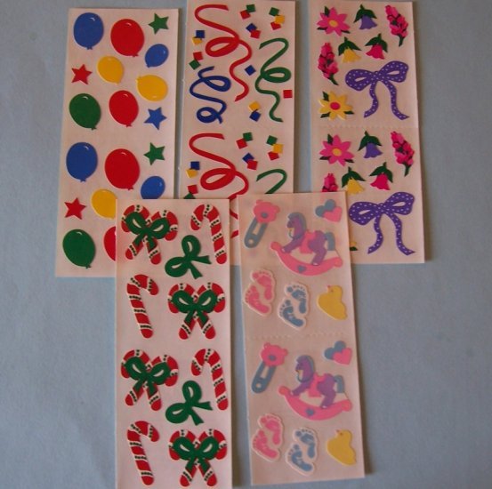 Creative Memories stickers 5 assorted sets party Christmas baby spring