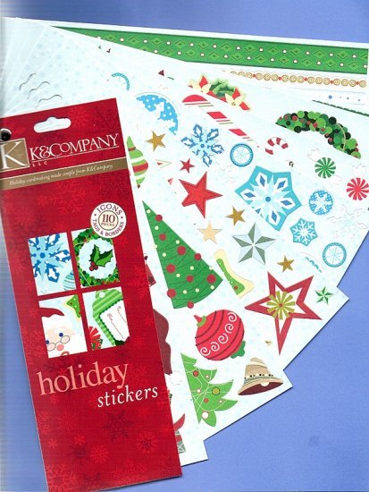 Pad of 110 Christmas stickers from K&Co